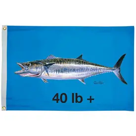 Time-Limited Taylor Made Flag, 210D Nylon, Carey Chen King Mackerel 40