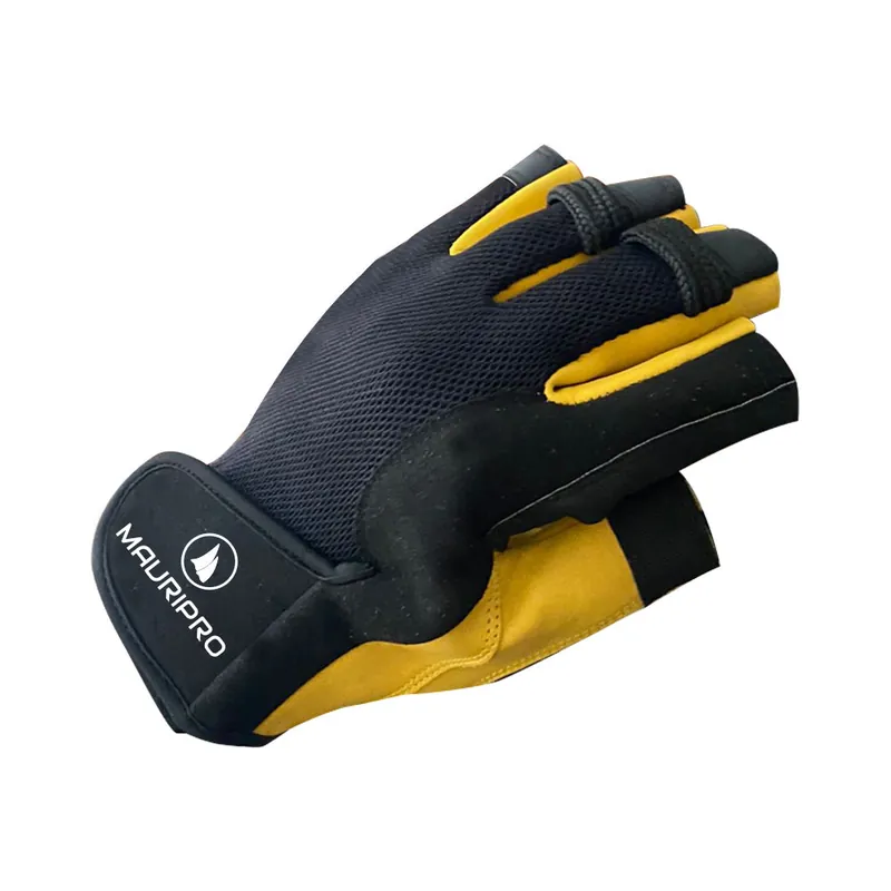 Bulk Order MAURIPRO Apparel Sailing Gloves - MX5 Pro (Short Fingers) (MPA-M697-GLV-SF-YEL-L)