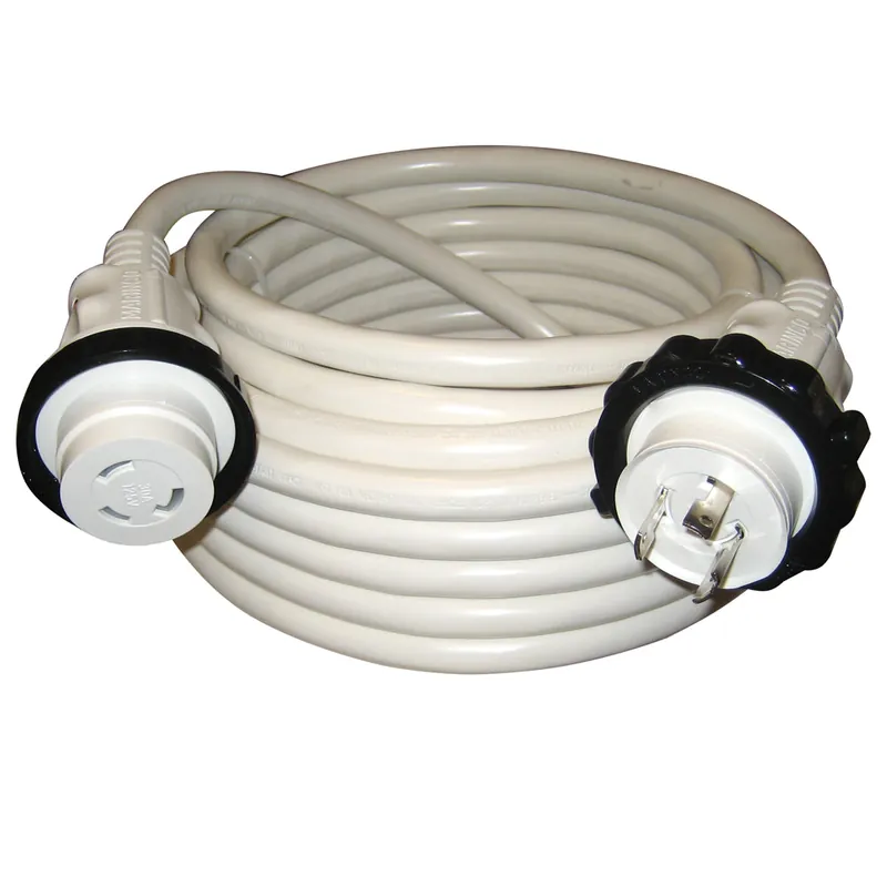 Marinco 30A 125V Molded Standard Cordset - White - 50' No Minimum Order