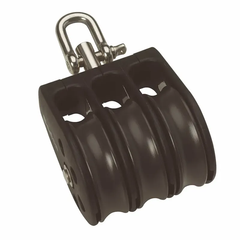 Buy Direct Barton Blocks Size 2 35mm Plain Bearing Pulley Block Triple With Swivel