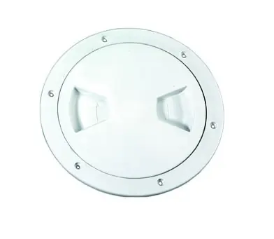 Affordable Deck Plate / Inspection Port 4" White Threaded With O-Ring