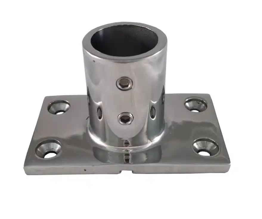 Worldwide Shipping Rectangular Base 90° 7/8" S.S.