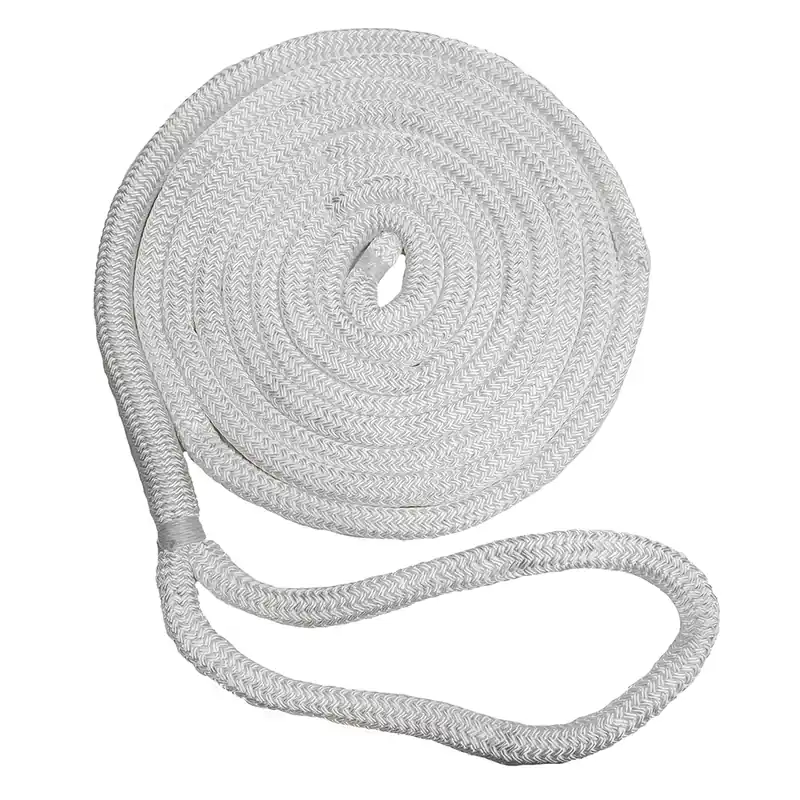 In Demand New England Ropes 1/2″ Double Braid Dock Line – White – 25' - ConsumerMarineSupply