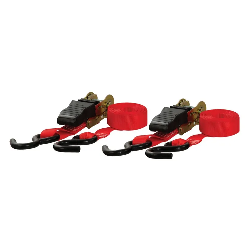 Curt 10' Red Cargo Straps With S-Hooks (500 Lbs, 2-Pack) #83001 Free Delivery