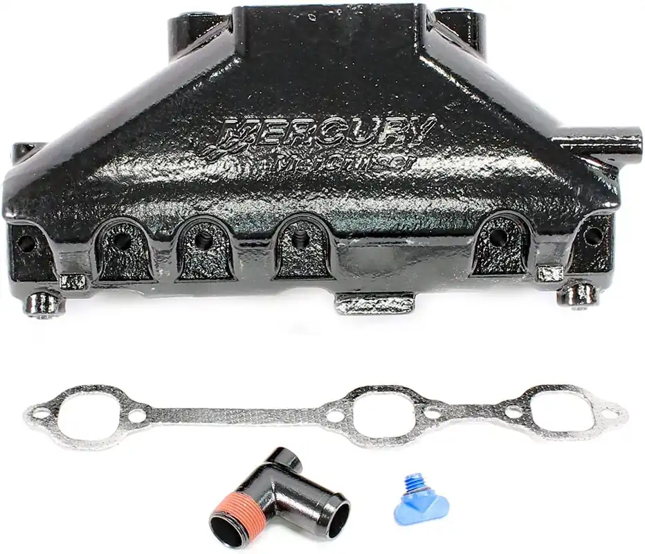 Buy Online Quicksilver Exhaust Manifold 99746A17, Port or Starboard for V6 (220 and 262 CID) MerCruiser Sterndrive and Inboard Engines